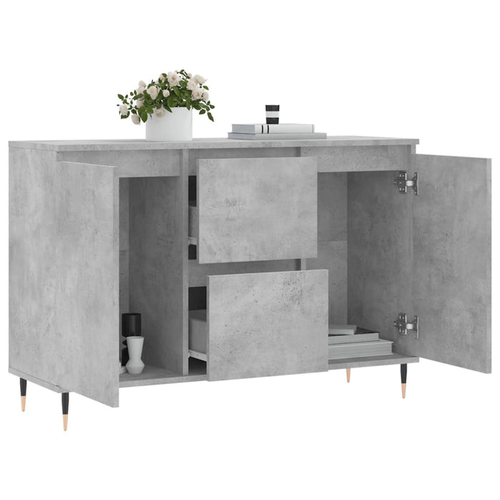 Servantă, gri beton, 104x35x70 cm, lemn prelucrat - WALTI WALTI