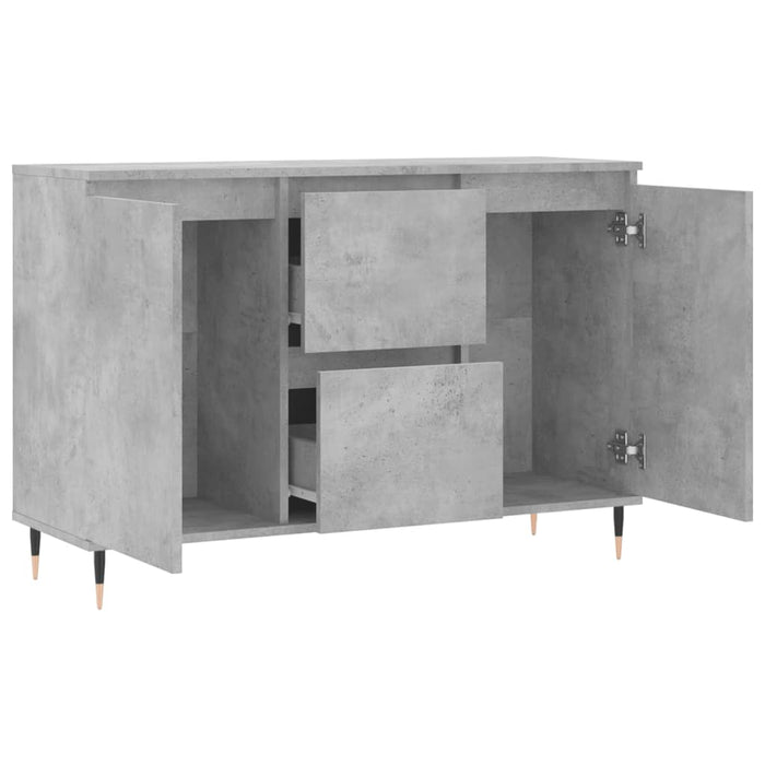 Servantă, gri beton, 104x35x70 cm, lemn prelucrat - WALTI WALTI