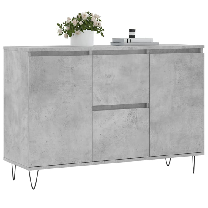 Servantă, gri beton, 104x35x70 cm, lemn prelucrat - WALTI WALTI