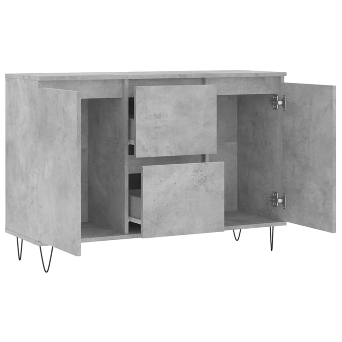 Servantă, gri beton, 104x35x70 cm, lemn prelucrat - WALTI WALTI