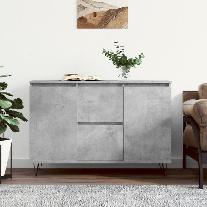 Servantă, gri beton, 104x35x70 cm, lemn prelucrat - WALTI WALTI