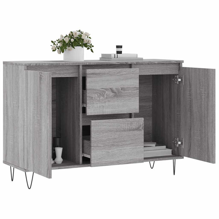 Servantă, gri sonoma, 101,5x35x70 cm, lemn prelucrat - WALTI WALTI