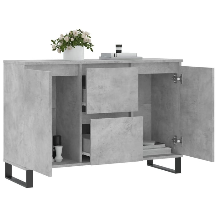 Servantă, gri beton, 104x35x70 cm, lemn prelucrat - WALTI WALTI