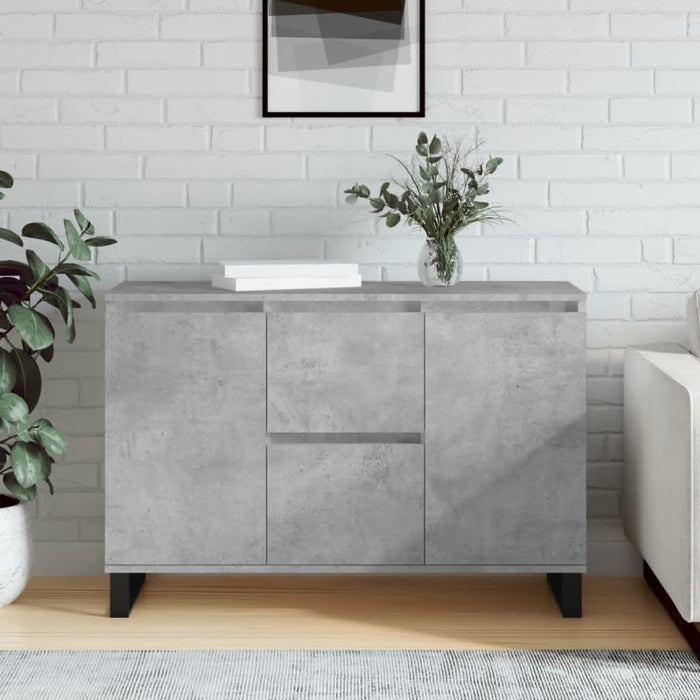 Servantă, gri beton, 104x35x70 cm, lemn prelucrat - WALTI WALTI