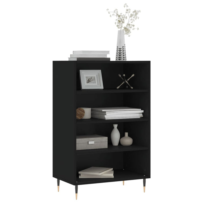 Dulap înalt, negru, 57x35x90 cm, lemn compozit WALTI