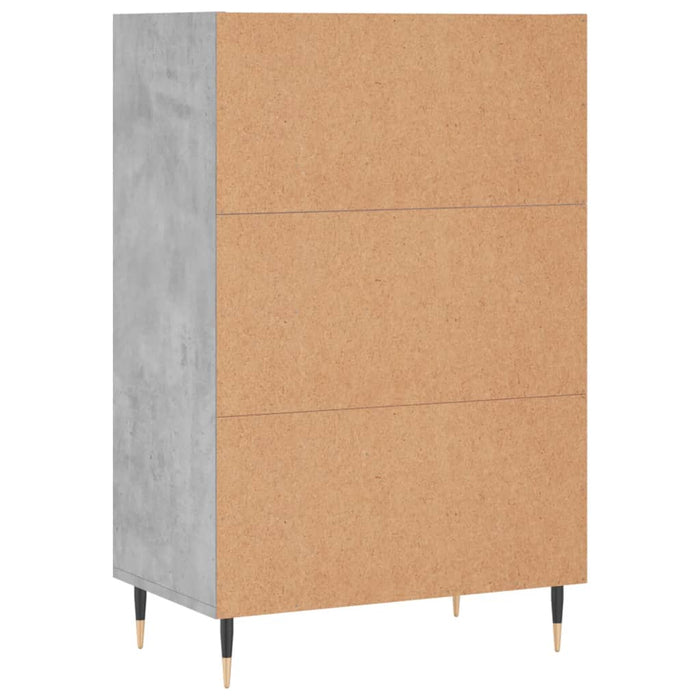 Dulap înalt, gri beton, 57x35x90 cm, lemn compozit WALTI