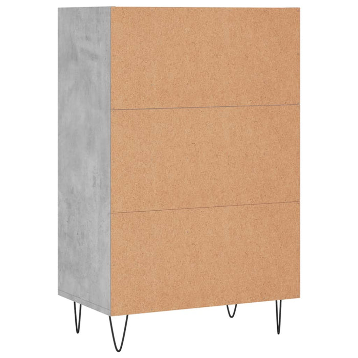 Dulap înalt, gri beton, 57x35x90 cm, lemn compozit WALTI