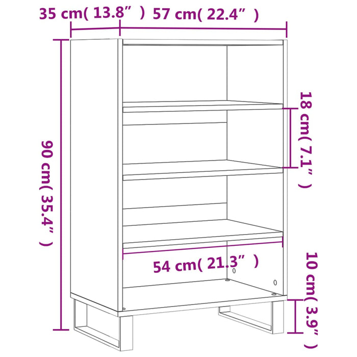 Dulap înalt, gri beton, 57x35x90 cm, lemn compozit - WALTI WALTI