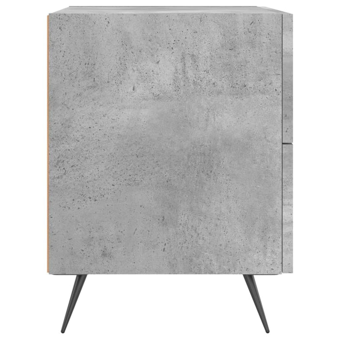 Noptieră, gri beton, 40x35x47,5 cm, lemn compozit - WALTI WALTI