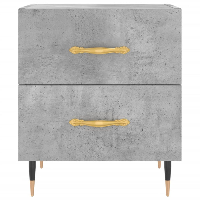 Noptieră, gri beton, 40x35x47,5 cm, lemn compozit - WALTI WALTI