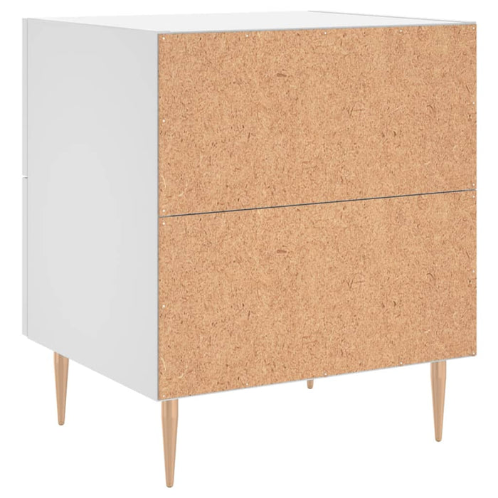 Noptiere, 2 buc., alb, 40x35x47,5 cm, lemn compozit WALTI