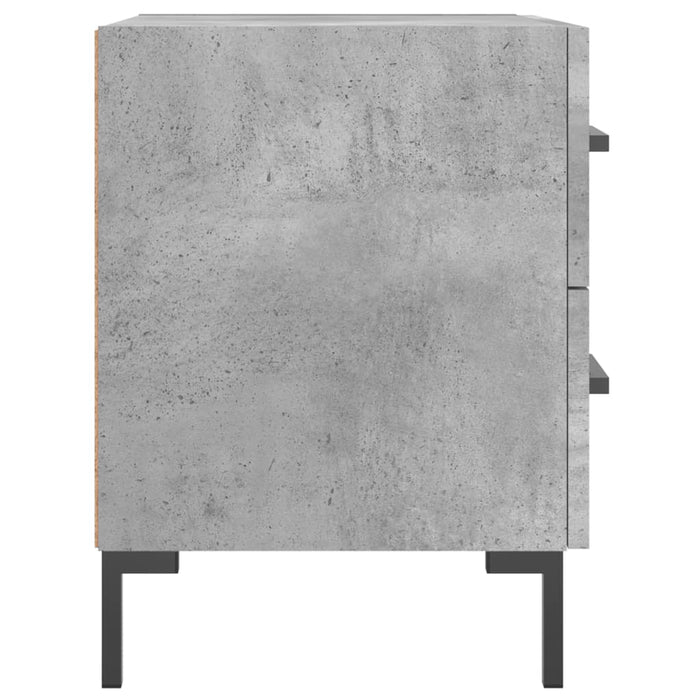 Noptieră, gri beton, 40x35x47,5 cm, lemn compozit - WALTI WALTI