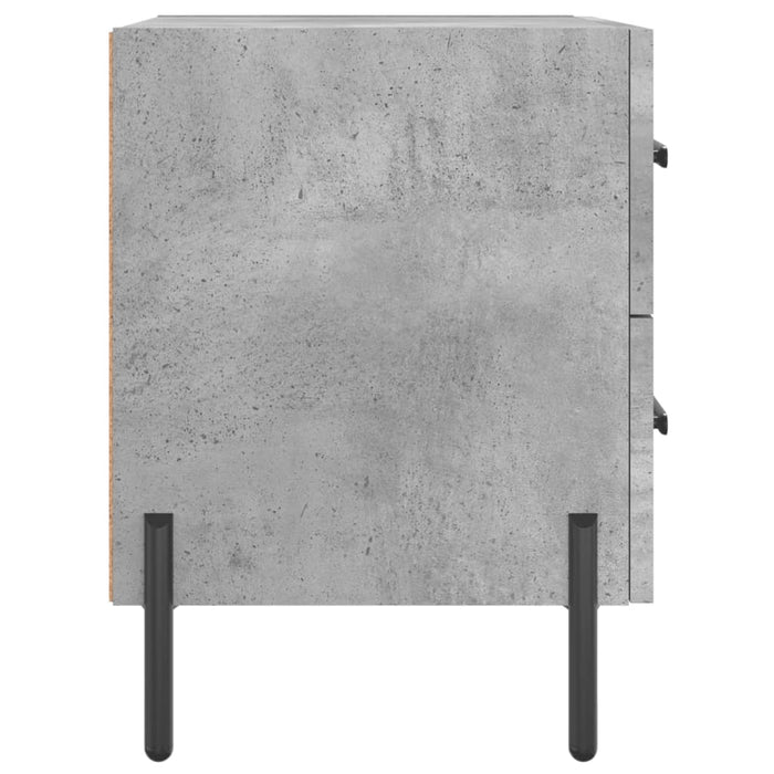 Noptieră, gri beton, 40x35x47,5 cm, lemn compozit - WALTI WALTI