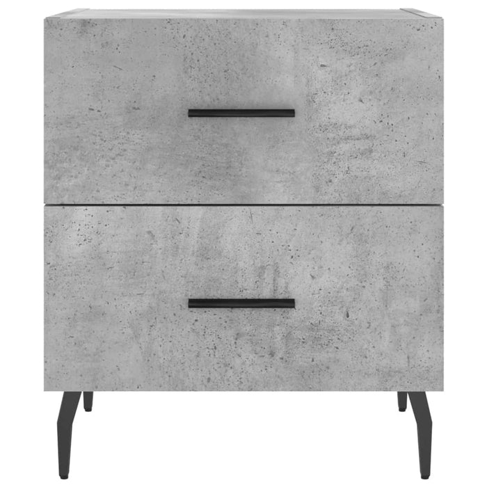 Noptieră, gri beton, 40x35x47,5 cm, lemn compozit - WALTI WALTI