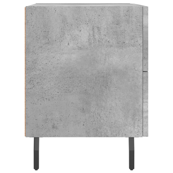 Noptieră, gri beton, 40x35x47,5 cm, lemn compozit - WALTI WALTI