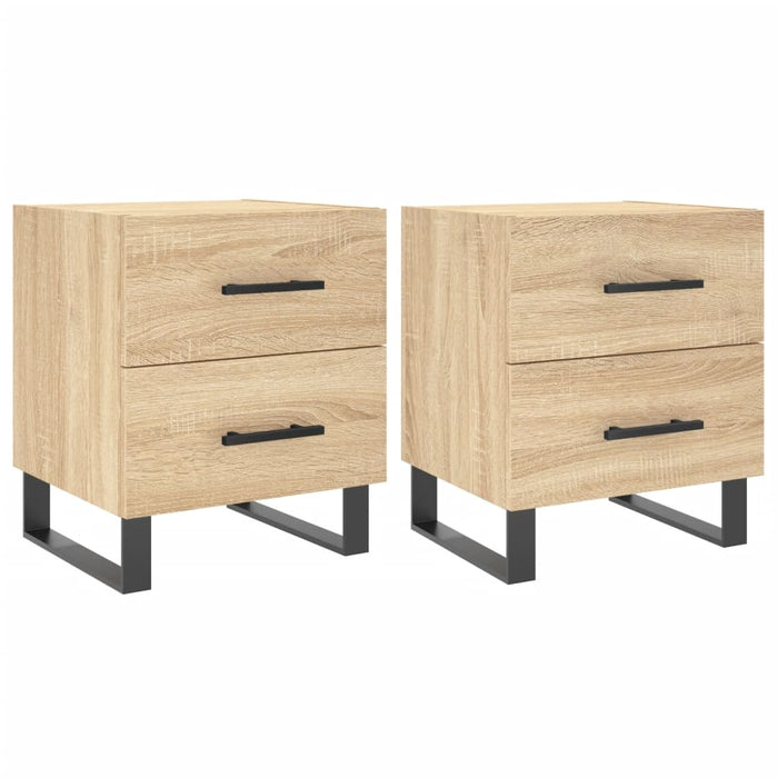 Noptiere, 2 buc., stejar sonoma, 40x35x47,5 cm, lemn compozit WALTI