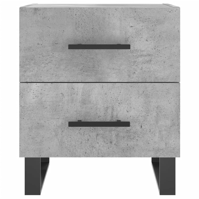 Noptieră, gri beton, 40x35x47,5 cm, lemn compozit - WALTI WALTI