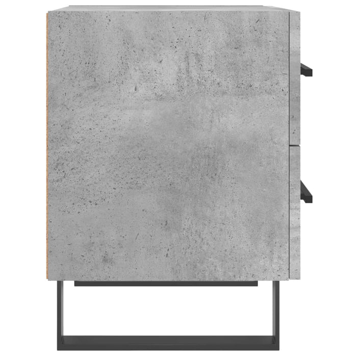 Noptiere, 2 buc., gri beton, 40x35x47,5 cm, lemn compozit - WALTI WALTI