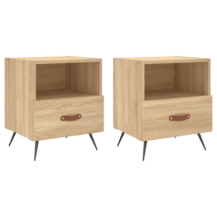 Noptiere, 2 buc., stejar sonoma, 40x35x47,5 cm, lemn compozit - WALTI WALTI