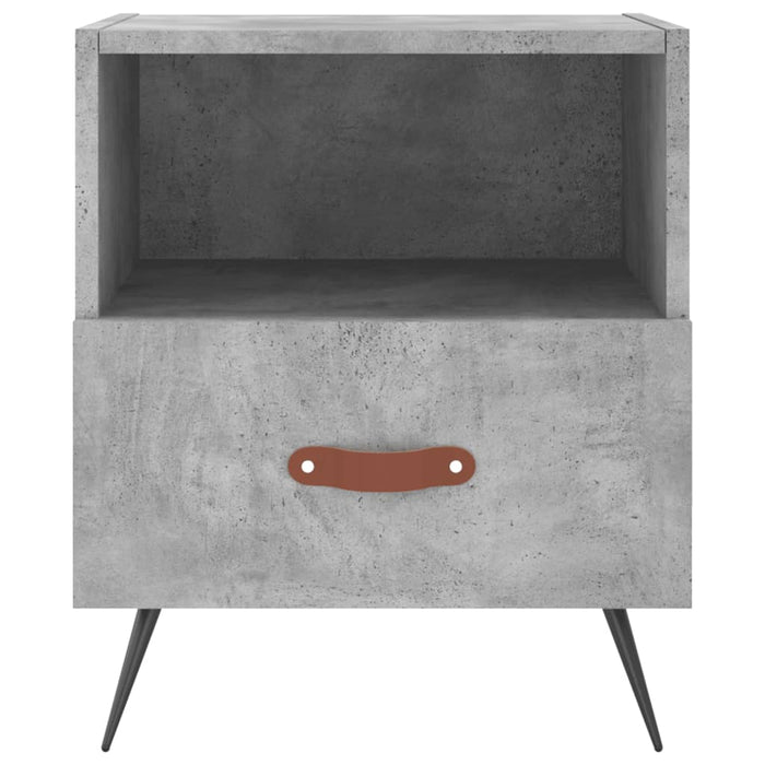 Noptiere, 2 buc., gri beton, 40x35x47,5 cm, lemn compozit - WALTI WALTI