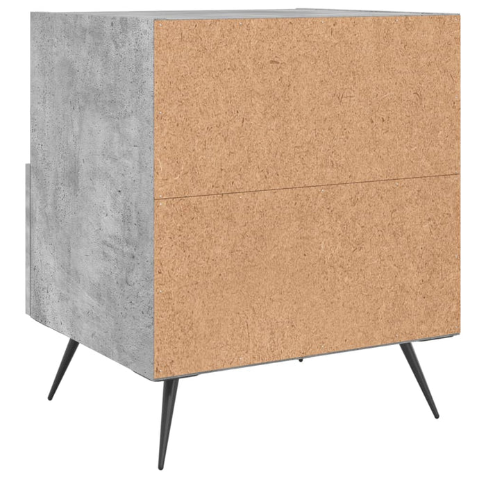 Noptiere, 2 buc., gri beton, 40x35x47,5 cm, lemn compozit - WALTI WALTI
