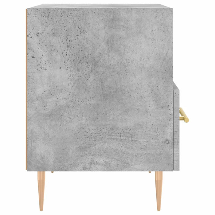 Noptieră, gri beton, 40x35x47,5 cm, lemn compozit - WALTI WALTI