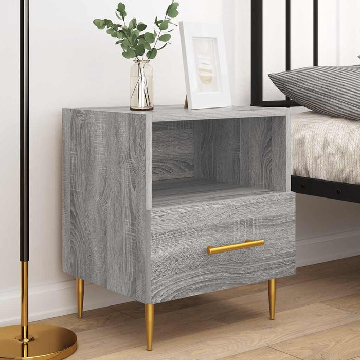 Noptiere, 2 buc., gri sonoma, 40x35x47,5 cm, lemn compozit - WALTI WALTI