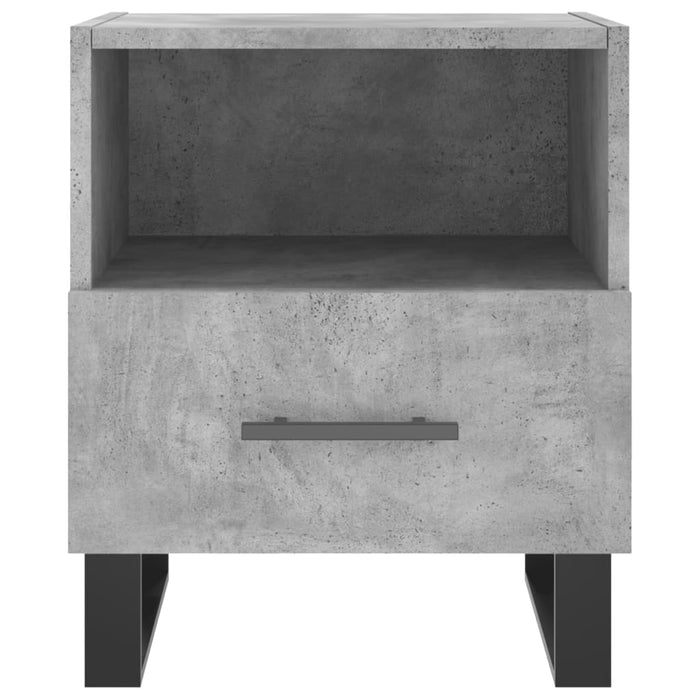 Noptieră, gri beton, 40x35x47,5 cm, lemn compozit - WALTI WALTI