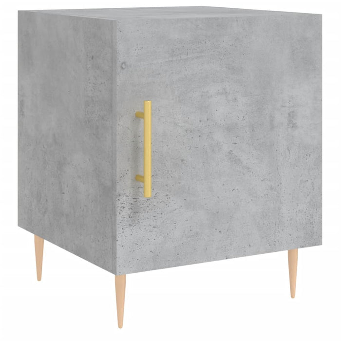 Noptiere, 2 buc., gri beton, 40x40x50 cm, lemn compozit - WALTI WALTI