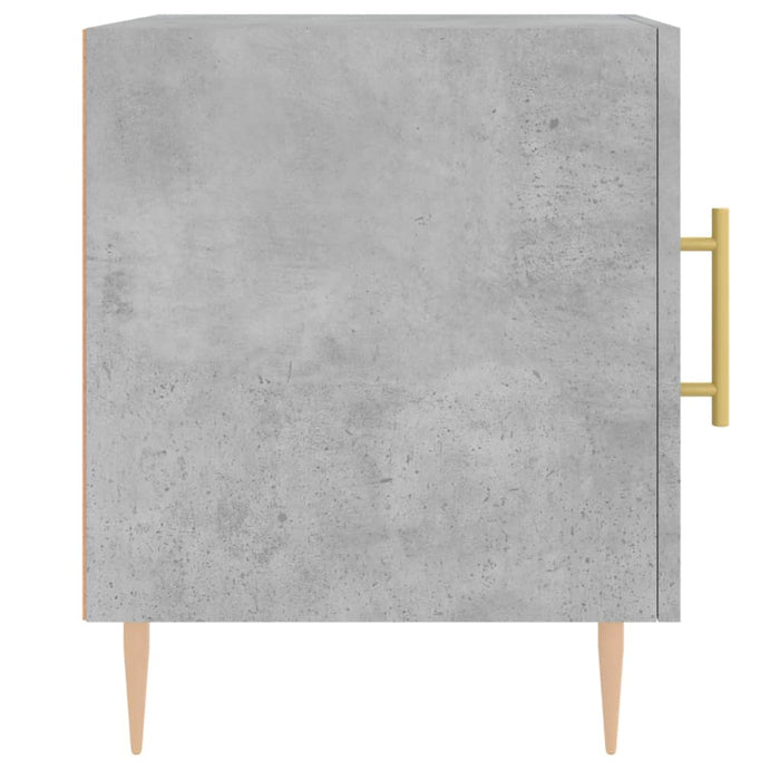 Noptiere, 2 buc., gri beton, 40x40x50 cm, lemn compozit - WALTI WALTI