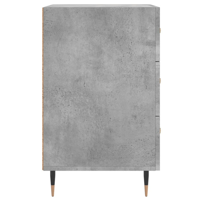 Noptieră, gri beton, 40x40x66 cm, lemn compozit - WALTI WALTI