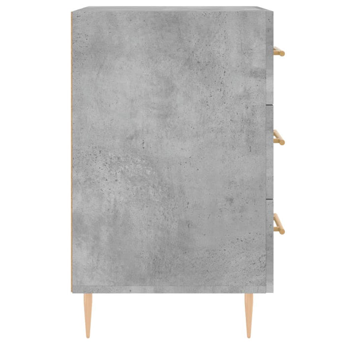 Noptieră, gri beton, 40x40x66 cm, lemn compozit - WALTI WALTI