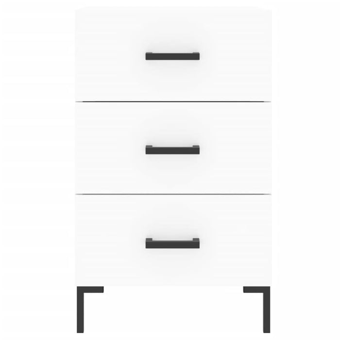 Noptieră, alb, 40x40x66 cm, lemn compozit WALTI