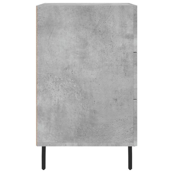 Noptieră, gri beton, 40x40x66 cm, lemn compozit - WALTI WALTI