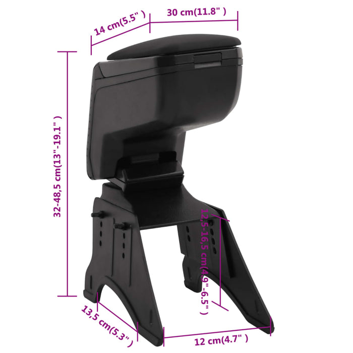 Cotieră auto universală, negru, 14x30x(32-48,5) cm ABS - WALTI WALTI