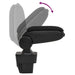 Cotieră auto, negru, 13x34x(33-46) cm ABS - WALTI WALTI