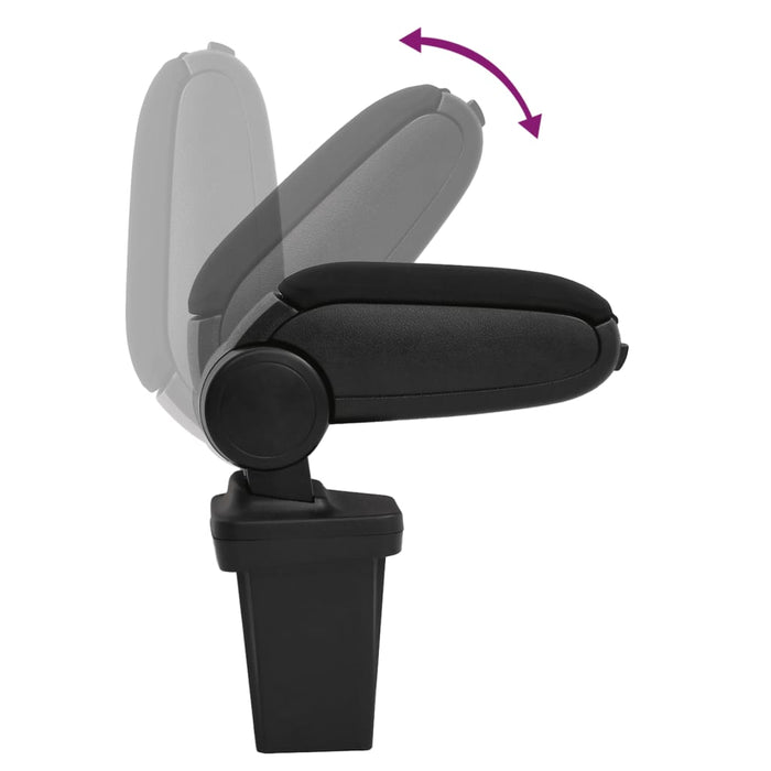 Cotieră auto, negru, 15x32x(40-52) cm ABS WALTI