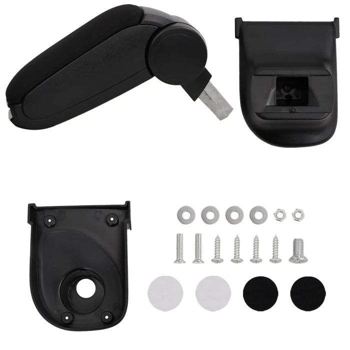 Cotieră auto, negru, 15x35x(30-47) cm ABS - WALTI WALTI