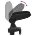 Cotieră auto, negru, 15x35x(30-47) cm ABS - WALTI WALTI