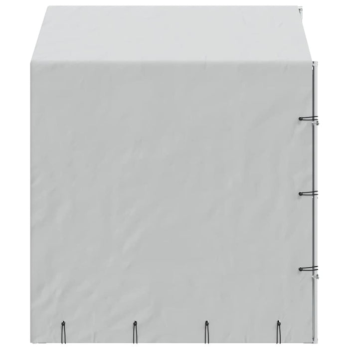Padoc de exterior cu acoperiș argintiu 2x2x2,5m oțel galvanizat - WALTI WALTI
