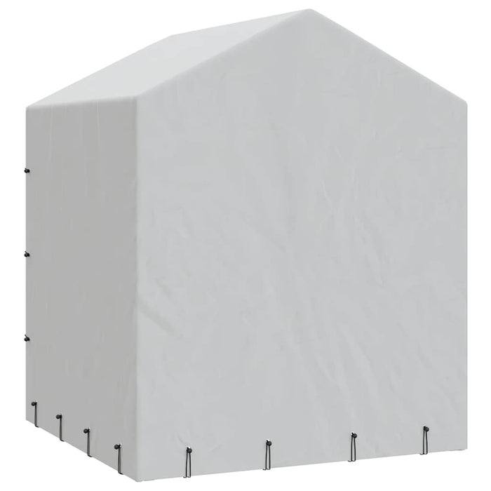 Padoc de exterior cu acoperiș argintiu 2x2x2,5m oțel galvanizat - WALTI WALTI