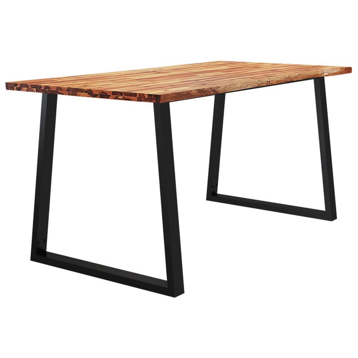 Masă cu margini naturale, 160x80x75 cm, lemn masiv de acacia - WALTI WALTI
