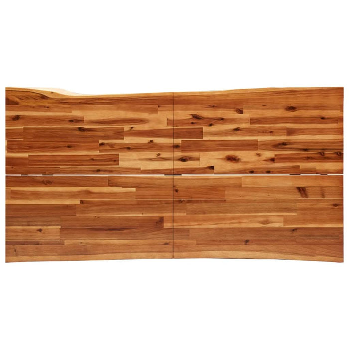 Masă cu margini naturale, 160x80x75 cm, lemn masiv de acacia - WALTI WALTI