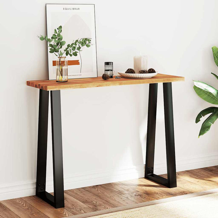 Consolă cu margini naturale, 110x35x80 cm, lemn masiv de acacia - WALTI WALTI