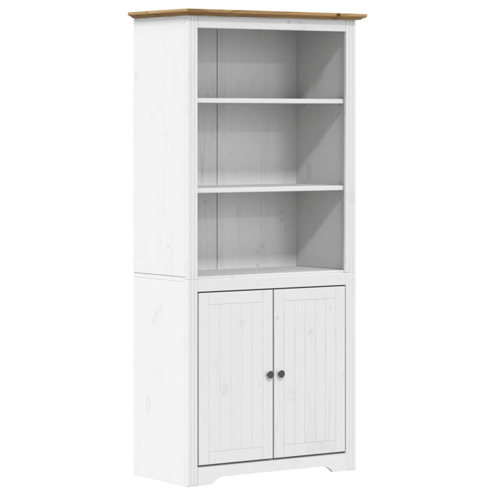 Bibliotecă "BODO", alb și maro, 82x40x173 cm, lemn masiv de pin - WALTI WALTI