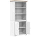 Bibliotecă "BODO", alb și maro, 82x40x173 cm, lemn masiv de pin - WALTI WALTI