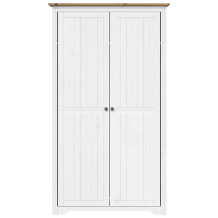 Șifonier "BODO", alb & maro, 99x53,5x173 cm, lemn masiv de pin - WALTI WALTI