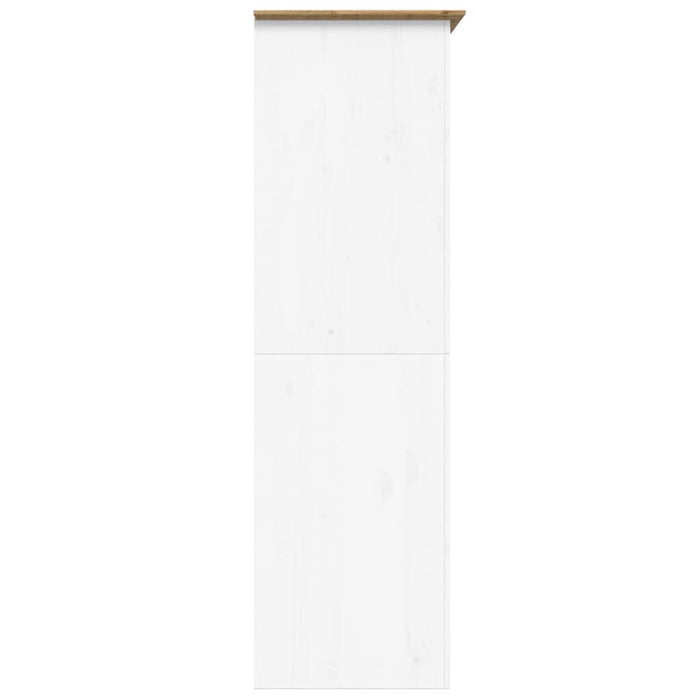 Șifonier "BODO", alb & maro, 99x53,5x173 cm, lemn masiv de pin - WALTI WALTI