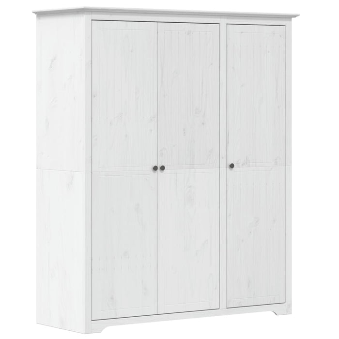 Șifonier "BODO", alb, 146x53,5x173 cm, lemn masiv de pin - WALTI WALTI