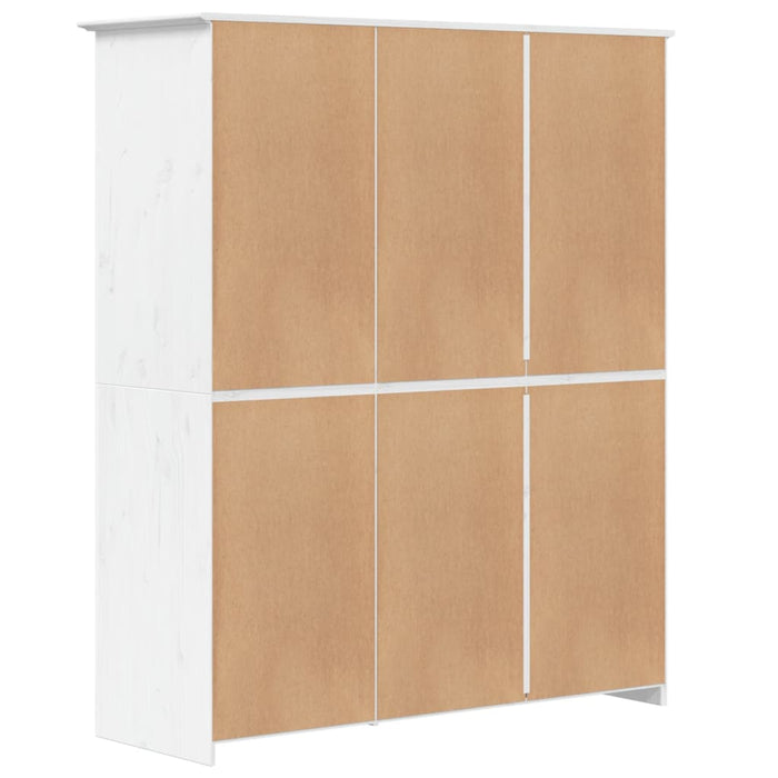 Șifonier "BODO", alb, 146x53,5x173 cm, lemn masiv de pin - WALTI WALTI